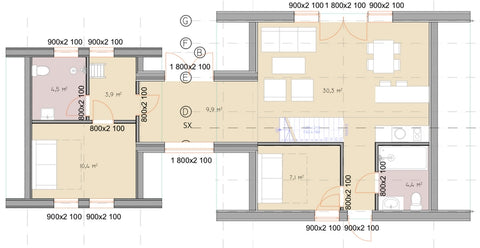 TRIO 75 + DUO 57 with Gallery Plan Set (metric)