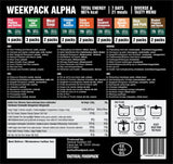 Weekpack Alpha 2080g. Perfect combo pack for 1 week for 1 person. Includes 21 meals in total.